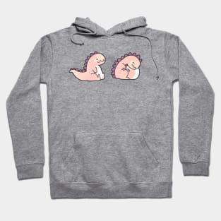 Cute Chubby Sleepy Dragon - Pink Hoodie